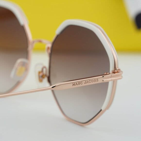 Marc Jacobs MJ 1079/S 024S HA Geometric Sunglasses - Gold/Brown